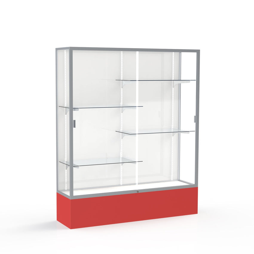 Ghent Spirit Floor Display Case, Unlighted, Aluminum Frame, 72"H x 60"W x 16"D - Waddell Display Collection (GHE - 375XX - XX - XX) - SchoolOutlet