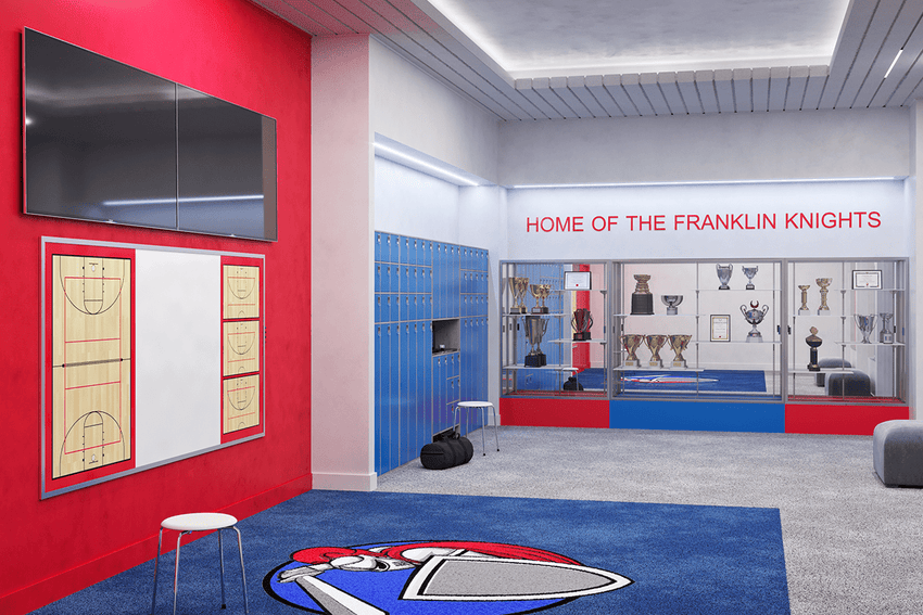 Ghent Spirit Floor Display Case, Unlighted, Aluminum Frame, 72"H x 72"W x 16"D - Waddell Display Collection (GHE - 376XX - XX - XX) - SchoolOutlet