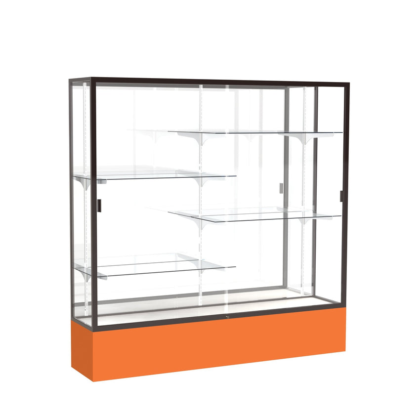 Ghent Spirit Floor Display Case, Unlighted, Aluminum Frame, 72"H x 72"W x 16"D - Waddell Display Collection (GHE - 376XX - XX - XX) - SchoolOutlet