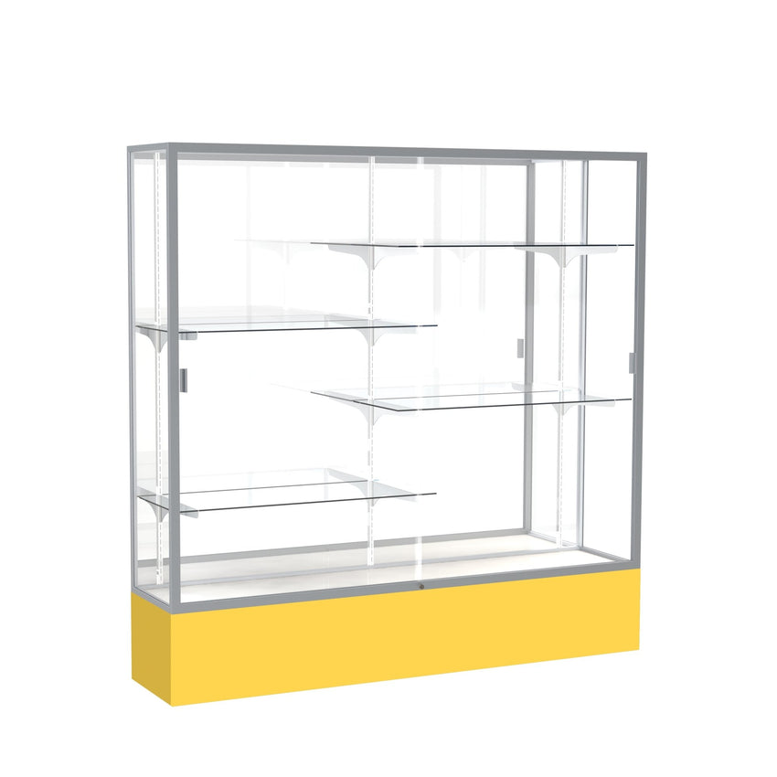 Ghent Spirit Floor Display Case, Unlighted, Aluminum Frame, 72"H x 72"W x 16"D - Waddell Display Collection (GHE - 376XX - XX - XX) - SchoolOutlet