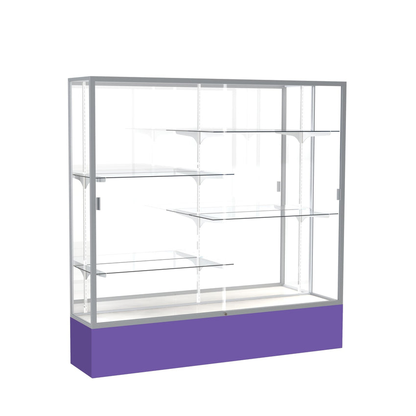Ghent Spirit Floor Display Case, Unlighted, Aluminum Frame, 72"H x 72"W x 16"D - Waddell Display Collection (GHE - 376XX - XX - XX) - SchoolOutlet