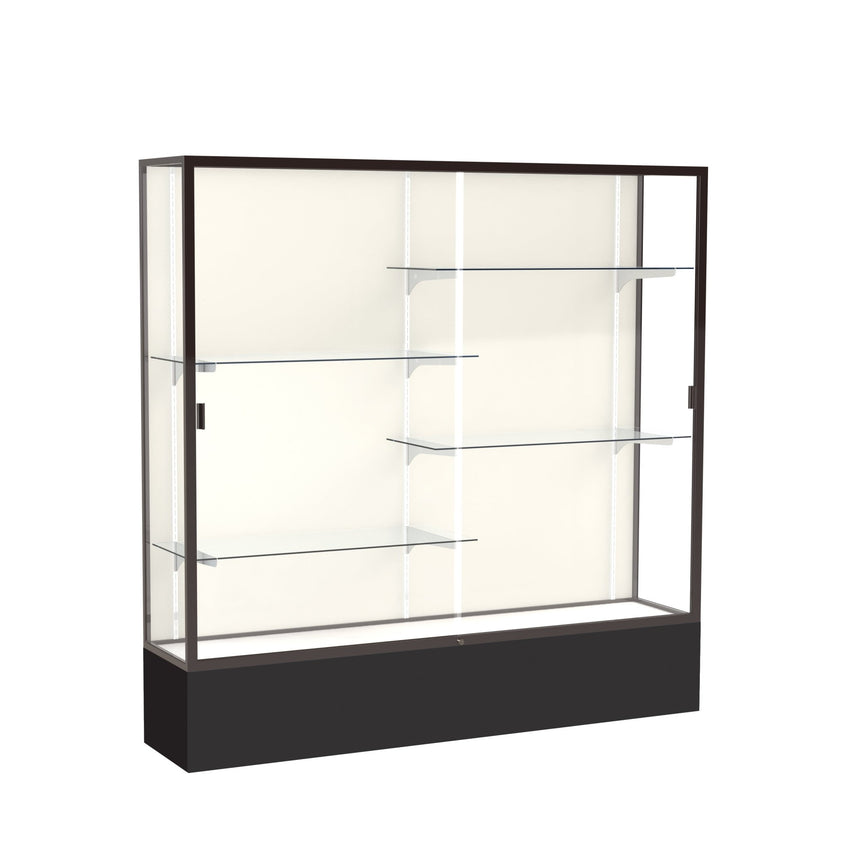 Ghent Spirit Floor Display Case, Unlighted, Aluminum Frame, 72"H x 72"W x 16"D - Waddell Display Collection (GHE - 376XX - XX - XX) - SchoolOutlet