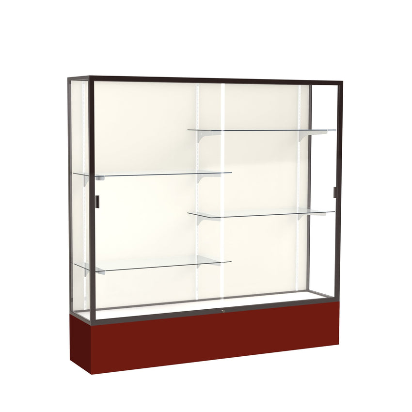 Ghent Spirit Floor Display Case, Unlighted, Aluminum Frame, 72"H x 72"W x 16"D - Waddell Display Collection (GHE - 376XX - XX - XX) - SchoolOutlet