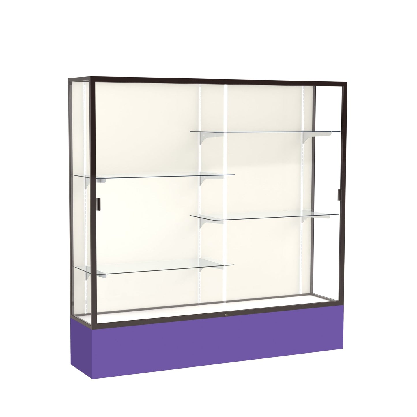 Ghent Spirit Floor Display Case, Unlighted, Aluminum Frame, 72"H x 72"W x 16"D - Waddell Display Collection (GHE - 376XX - XX - XX) - SchoolOutlet