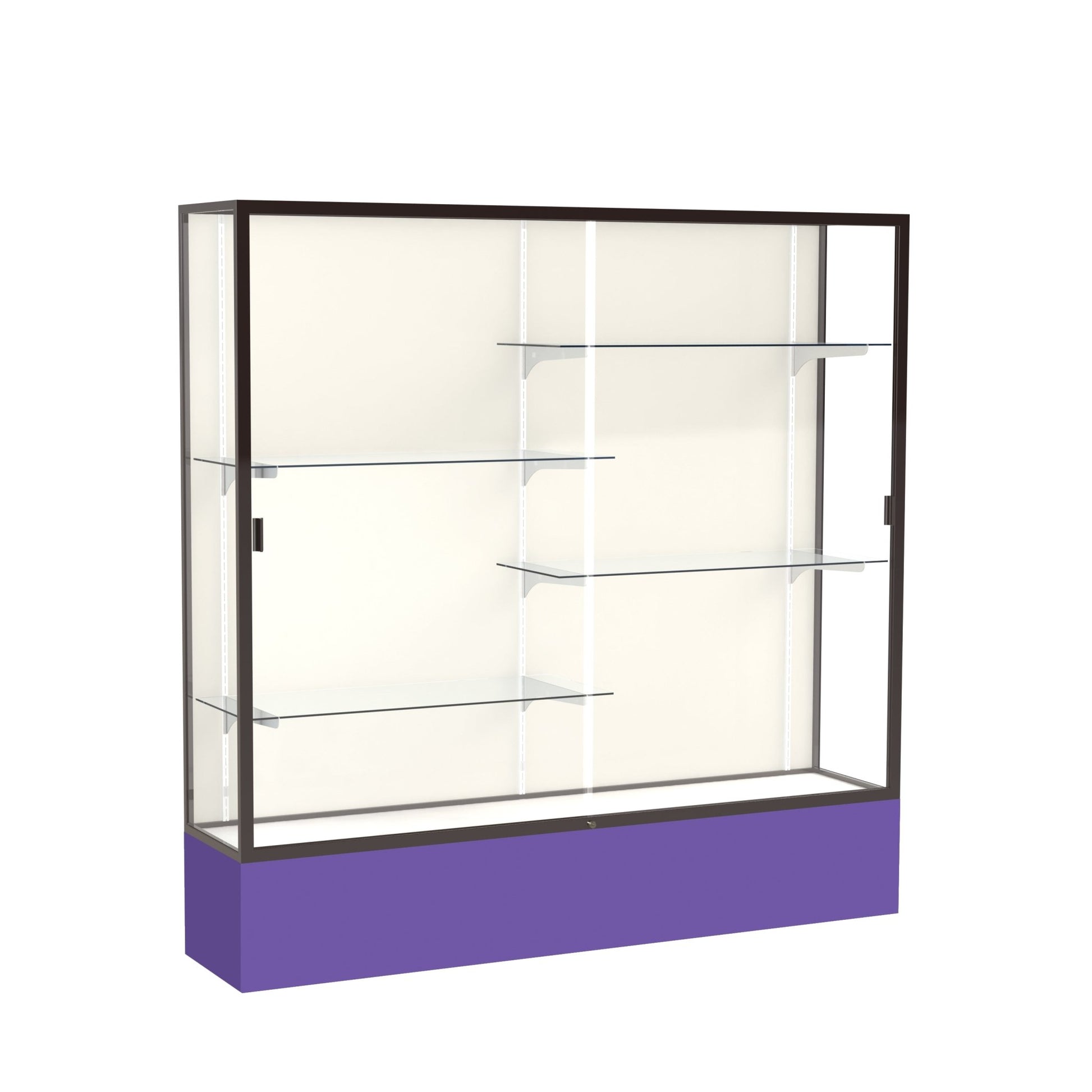 Ghent Spirit Floor Display Case, Unlighted, Aluminum Frame, 72"H x 72"W x 16"D - Waddell Display Collection (GHE - 376XX - XX - XX) - SchoolOutlet