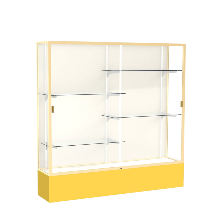 Ghent Spirit Floor Display Case, Unlighted, Aluminum Frame, 72"H x 72"W x 16"D - Waddell Display Collection (GHE - 376XX - XX - XX) - SchoolOutlet