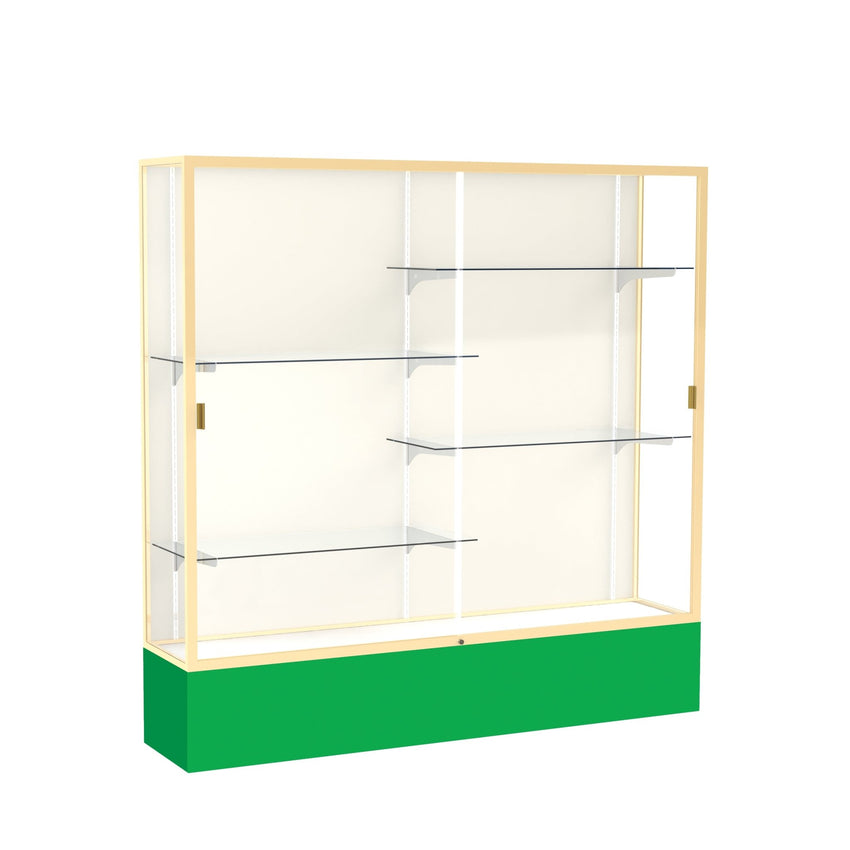 Ghent Spirit Floor Display Case, Unlighted, Aluminum Frame, 72"H x 72"W x 16"D - Waddell Display Collection (GHE - 376XX - XX - XX) - SchoolOutlet