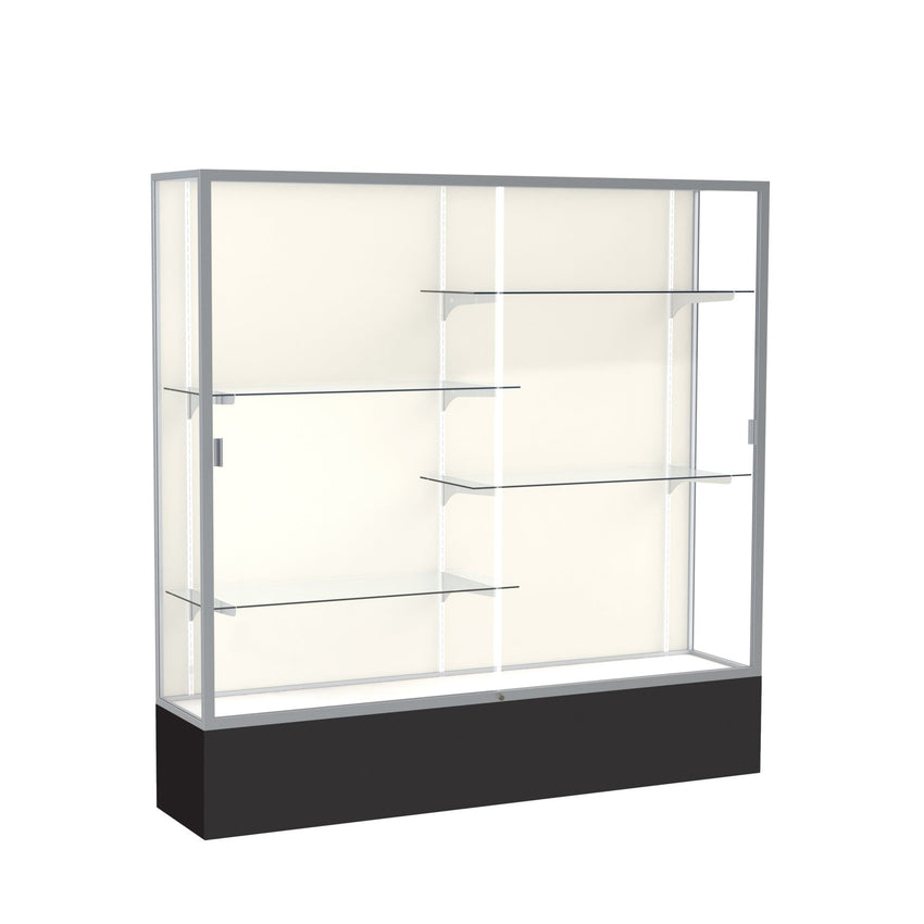Ghent Spirit Floor Display Case, Unlighted, Aluminum Frame, 72"H x 72"W x 16"D - Waddell Display Collection (GHE - 376XX - XX - XX) - SchoolOutlet