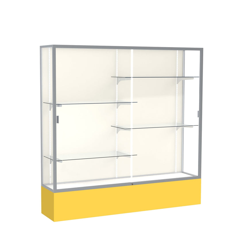 Ghent Spirit Floor Display Case, Unlighted, Aluminum Frame, 72"H x 72"W x 16"D - Waddell Display Collection (GHE - 376XX - XX - XX) - SchoolOutlet