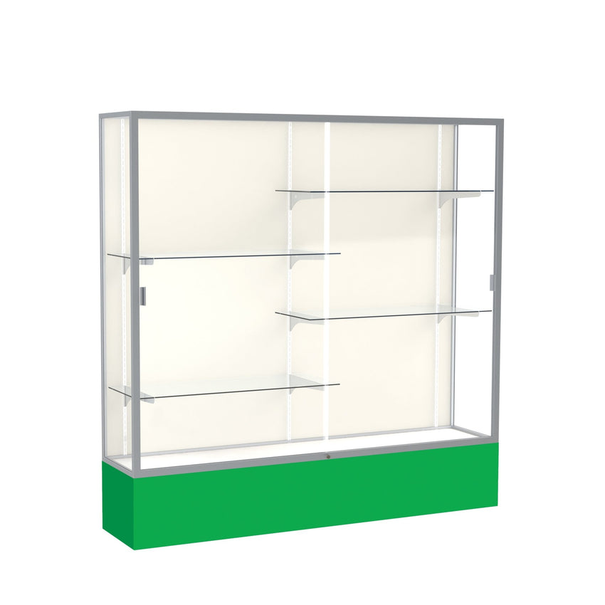 Ghent Spirit Floor Display Case, Unlighted, Aluminum Frame, 72"H x 72"W x 16"D - Waddell Display Collection (GHE - 376XX - XX - XX) - SchoolOutlet
