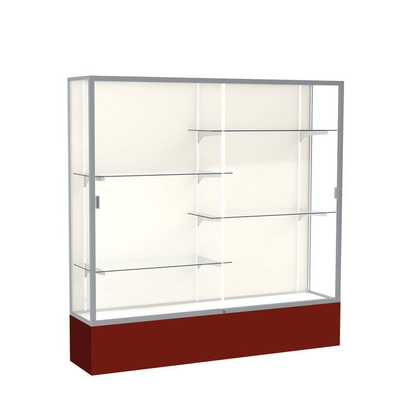 Ghent Spirit Floor Display Case, Unlighted, Aluminum Frame, 72"H x 72"W x 16"D - Waddell Display Collection (GHE - 376XX - XX - XX) - SchoolOutlet