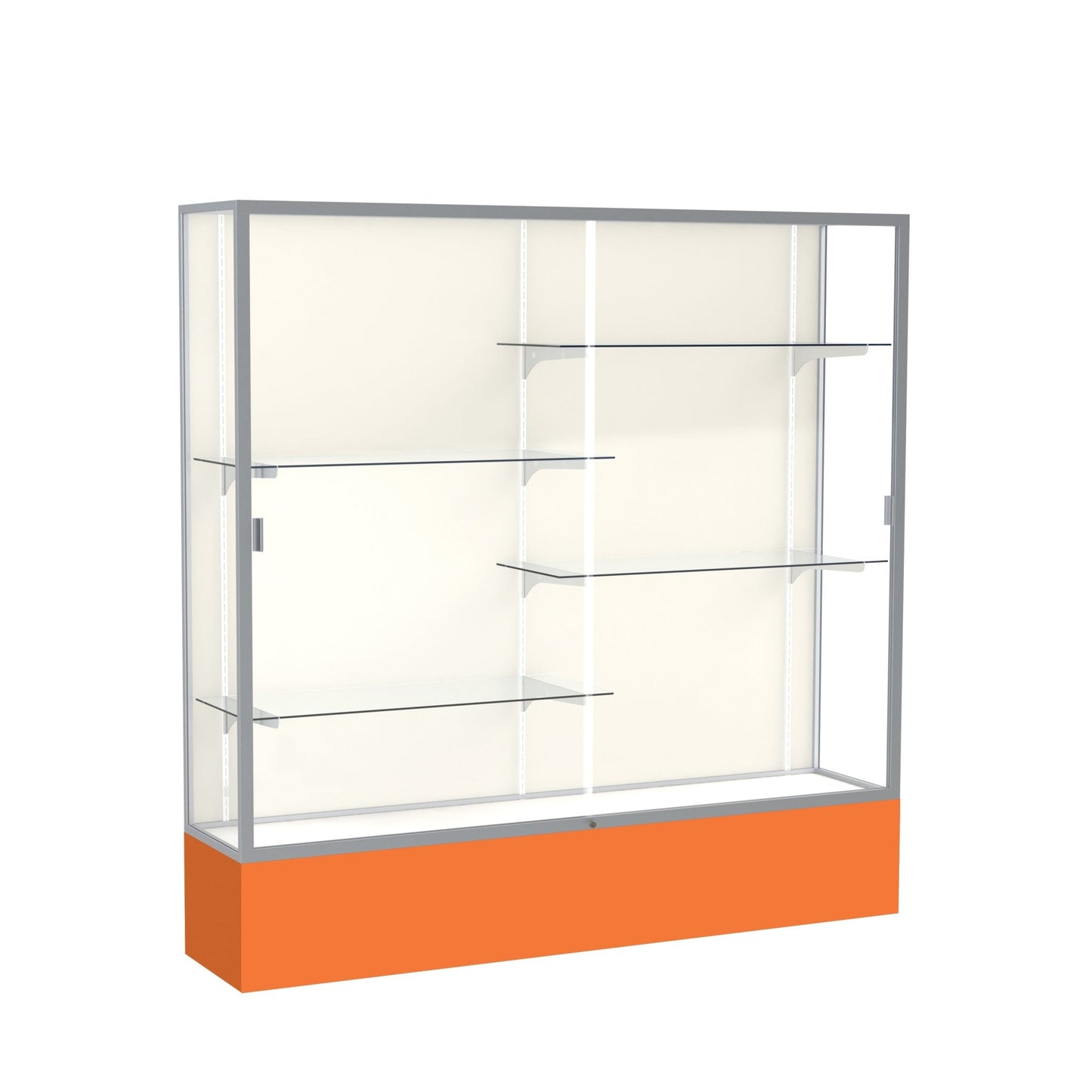 Ghent Spirit Floor Display Case, Unlighted, Aluminum Frame, 72"H x 72"W x 16"D - Waddell Display Collection (GHE - 376XX - XX - XX) - SchoolOutlet