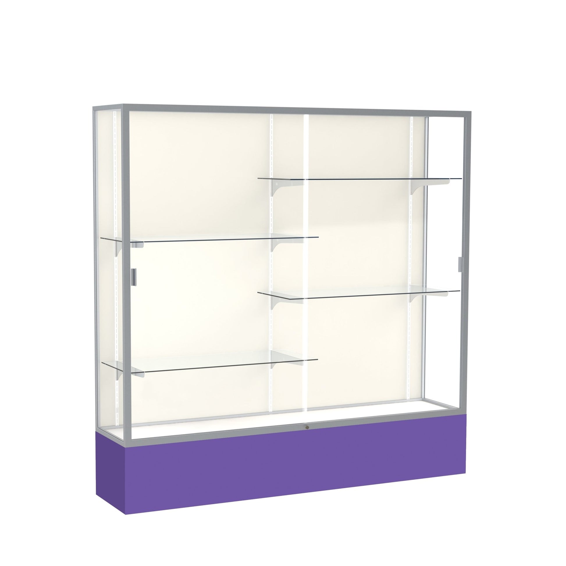 Ghent Spirit Floor Display Case, Unlighted, Aluminum Frame, 72"H x 72"W x 16"D - Waddell Display Collection (GHE - 376XX - XX - XX) - SchoolOutlet