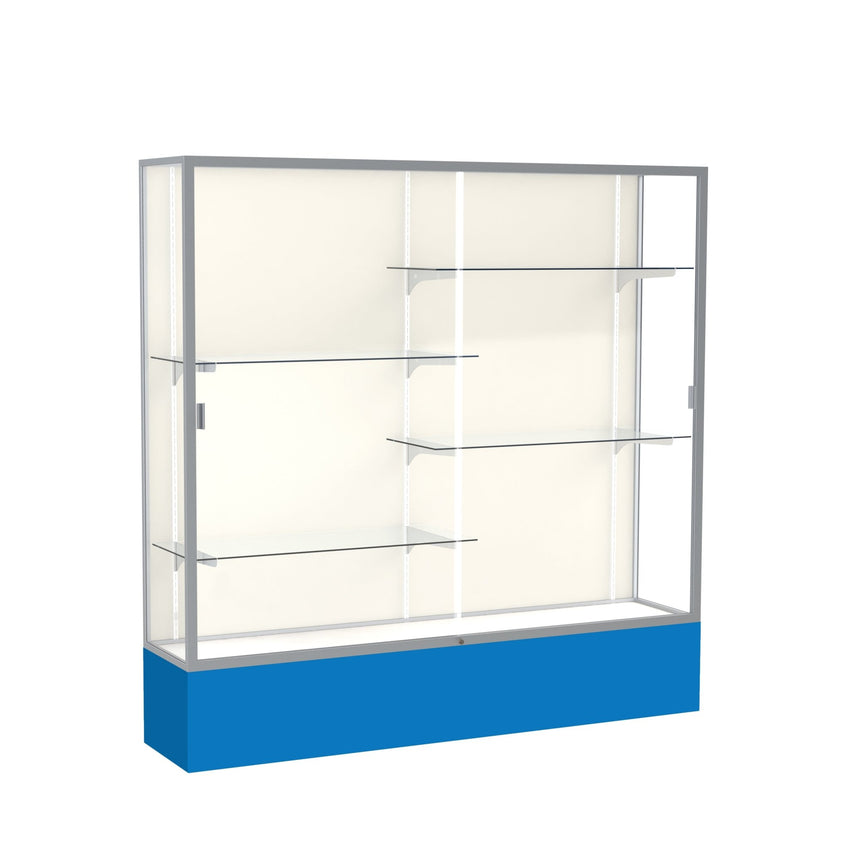 Ghent Spirit Floor Display Case, Unlighted, Aluminum Frame, 72"H x 72"W x 16"D - Waddell Display Collection (GHE - 376XX - XX - XX) - SchoolOutlet