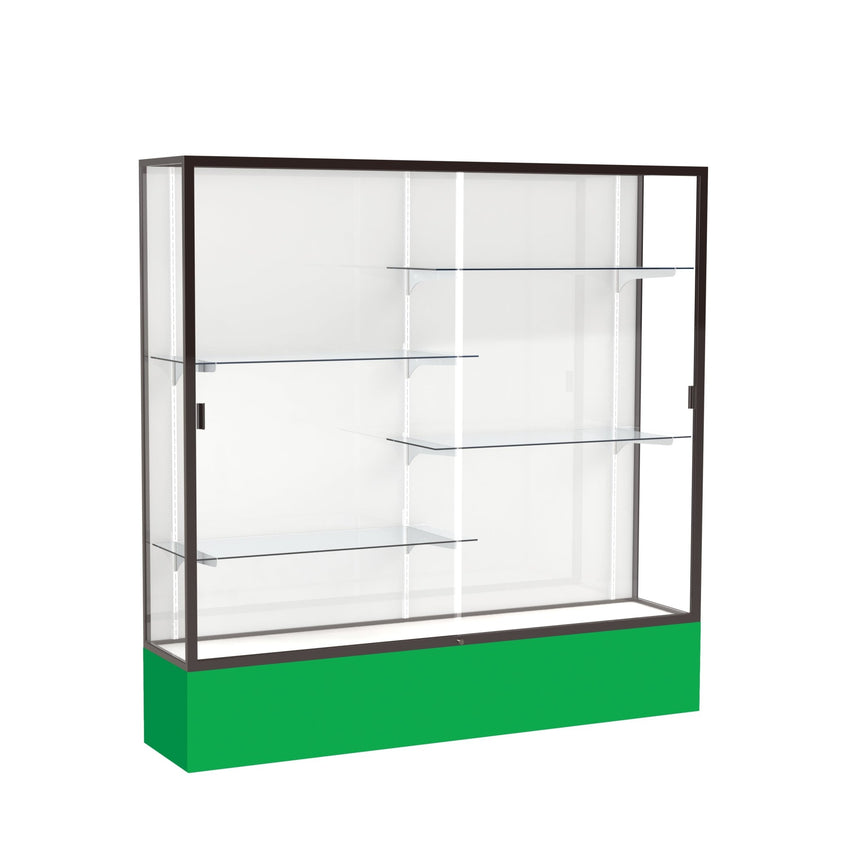 Ghent Spirit Floor Display Case, Unlighted, Aluminum Frame, 72"H x 72"W x 16"D - Waddell Display Collection (GHE - 376XX - XX - XX) - SchoolOutlet
