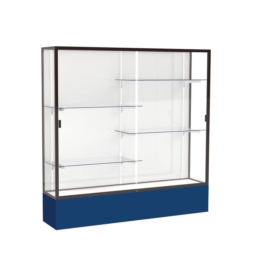 Ghent Spirit Floor Display Case, Unlighted, Aluminum Frame, 72"H x 72"W x 16"D - Waddell Display Collection (GHE - 376XX - XX - XX) - SchoolOutlet