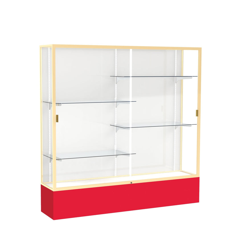 Ghent Spirit Floor Display Case, Unlighted, Aluminum Frame, 72"H x 72"W x 16"D - Waddell Display Collection (GHE - 376XX - XX - XX) - SchoolOutlet
