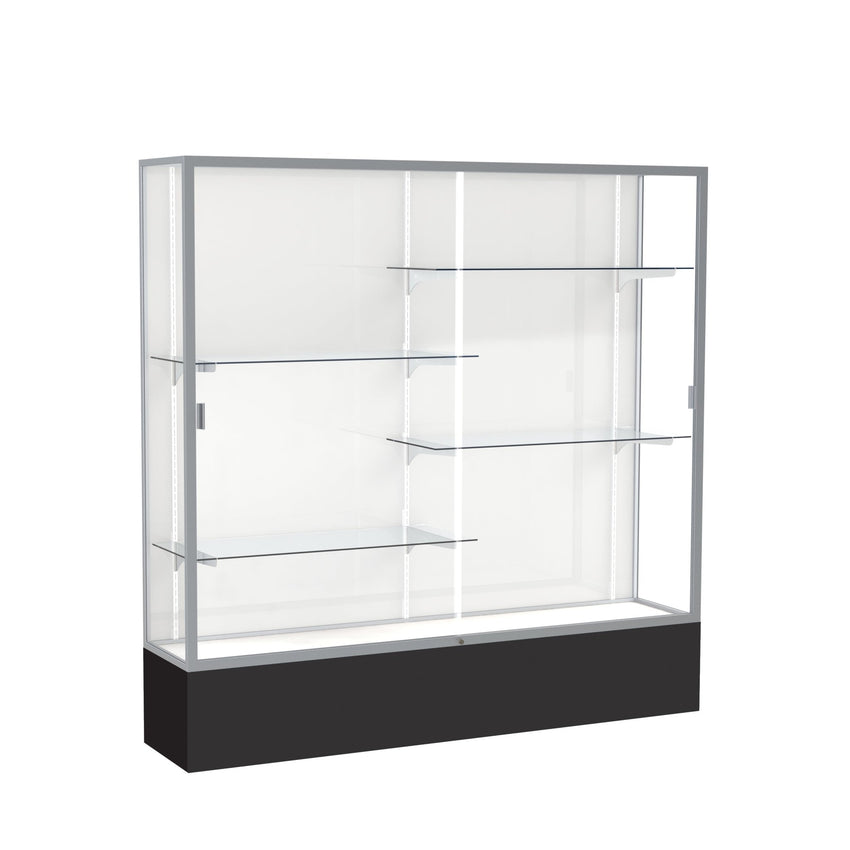 Ghent Spirit Floor Display Case, Unlighted, Aluminum Frame, 72"H x 72"W x 16"D - Waddell Display Collection (GHE - 376XX - XX - XX) - SchoolOutlet