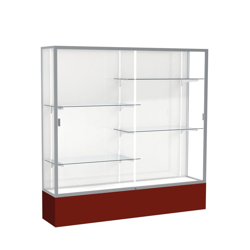 Ghent Spirit Floor Display Case, Unlighted, Aluminum Frame, 72"H x 72"W x 16"D - Waddell Display Collection (GHE - 376XX - XX - XX) - SchoolOutlet
