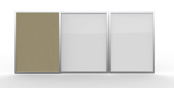 Ghent VisuALL PC Whiteboard Cabinet w/ Fabric Bulletin Board Exterior Doors (GHE-4130X)
