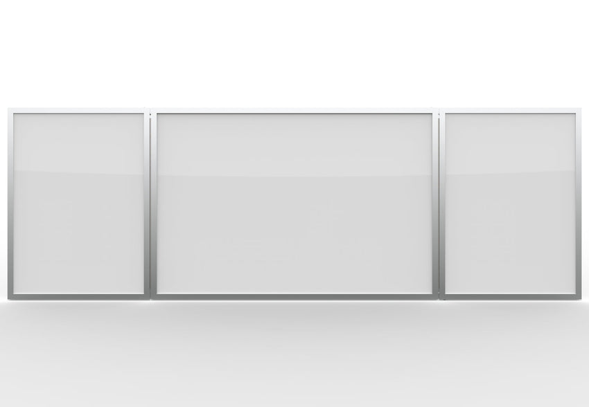 Ghent VisuALL PC Whiteboard Cabinet w/ Fabric Bulletin Board Exterior Doors (GHE - 4130X) - SchoolOutlet