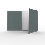 Ghent VisuALL PC Whiteboard Cabinet w/ Fabric Bulletin Board Exterior Doors (GHE - 4130X) - SchoolOutlet