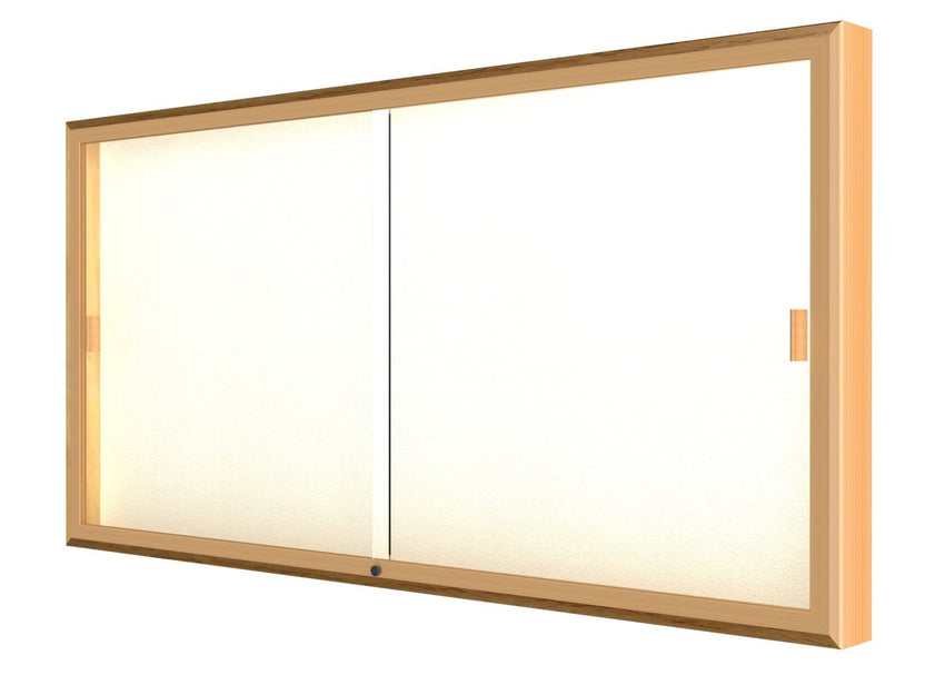 Ghent Legacy Bulletin Board Wall Display Case, Plaque Fabric Back, Champagne Aluminum Frame, 36"H x 72"W x 4"D (GHE - 88 - 3672PB - GD) - SchoolOutlet