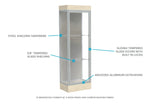 Ghent Edge Floor Display Case Lighted 6