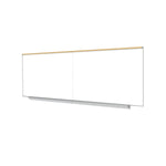 Ghent M1 Porcelain Magnetic Whiteboard, Aluminum Frame, Box Tray and 1