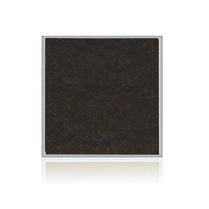 Ghent Chocolate Cork Bulletin Board, Satin Aluminum Frame, 4'H x 4'W (GHE - AKCH44) - SchoolOutlet