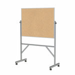 Ghent Reversible Cork Bulletin Board, Aluminum Frame, 3'H x 4'W (GHE - ARKK34) - SchoolOutlet