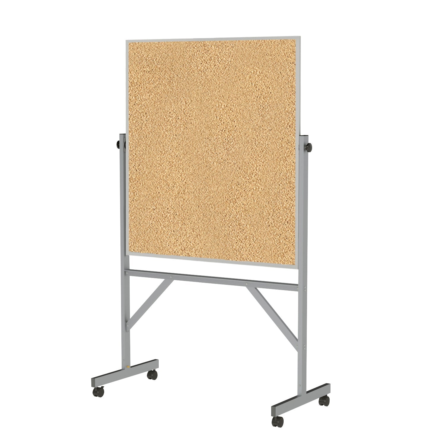 Ghent Reversible Cork Bulletin Board, Aluminum Frame, 4'H x 3'W (GHE - ARKK43) - SchoolOutlet