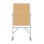 Ghent Reversible Cork Bulletin Board, Aluminum Frame, 4'H x 3'W (GHE - ARKK43) - SchoolOutlet