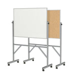 Ghent Reversible Whiteboard / Cork Bulletin Board, Aluminum Frame, 3'H x 4'W (GHE - ARMK34) - SchoolOutlet