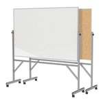 Ghent Reversible Whiteboard / Cork Bulletin Board, Aluminum Frame, 4'H x 6'W (GHE - ARMK46) - SchoolOutlet