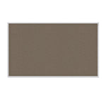 Ghent Fabric Bulletin Board, Satin Aluminum Frame, 18