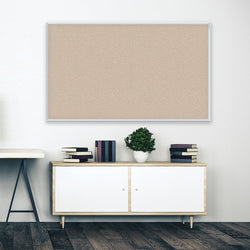 Ghent Fabric Bulletin Board, Satin Aluminum Frame, 4’H x 8’W (GHE-AT48FXX)