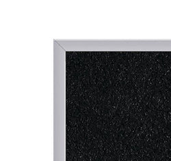 Ghent Recycled Bulletin Board, Satin Aluminum Frame, 4'H x 4'W (GHE-ATR44-XX)