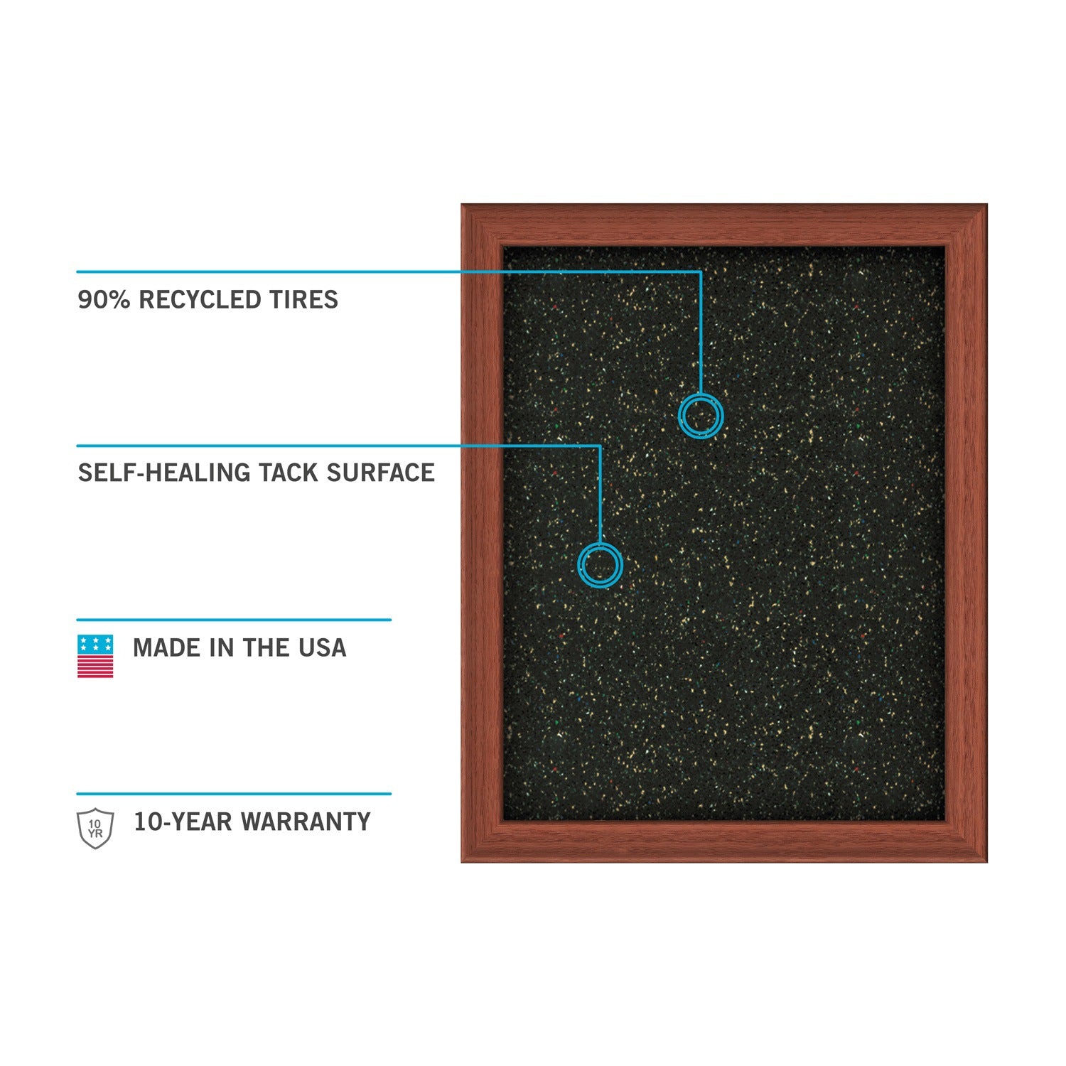 Ghent Recycled Bulletin Board, Satin Aluminum Frame, 4'H x 7' 4"W (GHE - ATR47 - XX) - SchoolOutlet