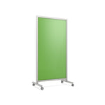Ghent EZ Mobile Glassboard, Aluminum Frame, Magnetic, 75