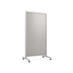 Ghent EZ Mobile Glassboard, Aluminum Frame, Magnetic, 75