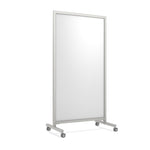Ghent EZ Mobile Porcelain Whiteboard, Aluminum Frame, Magnetic, 75