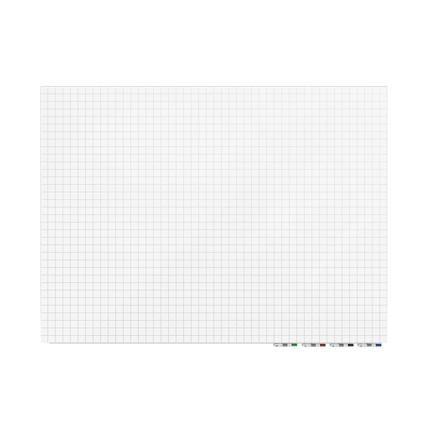 Ghent Grid Aria Low Profile Glassboard, 1x1" Grid, Magnetic, 4'H x 6'W (GHE - GRPARIASM21G - 46) - SchoolOutlet