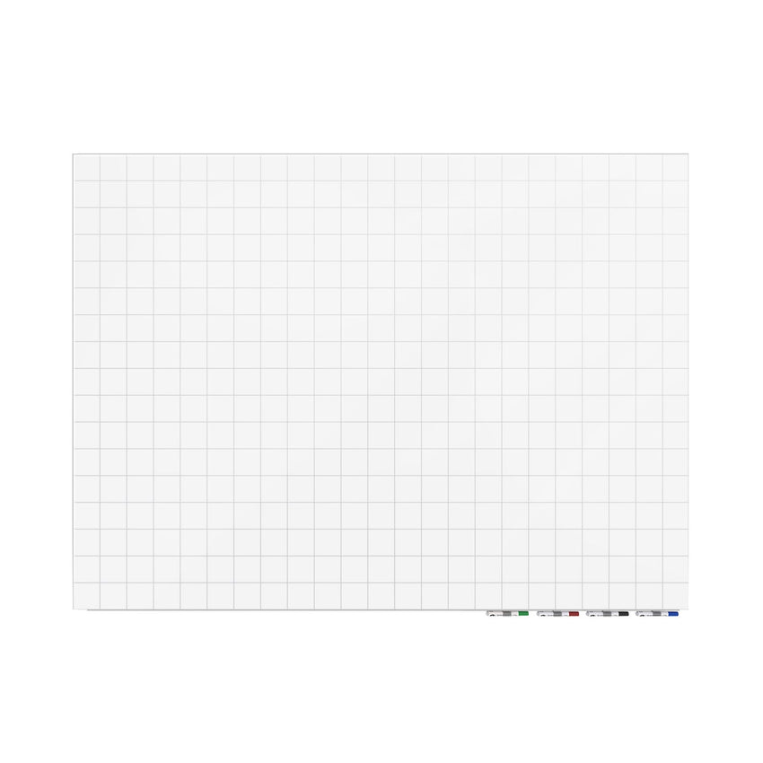 Ghent Grid Aria Low Profile Glassboard, 2x2" Grid, Magnetic, 4'H x 8'W (GHE - GRPARIASM22G - 48) - SchoolOutlet