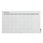 Ghent Calendar Harmony Glassboard w/ Standoffs, Round Corners, 1 Month Calendar, Non - Magnetic, 4'H x 6'W (GHE - GRPHMYRN31M - 46) - SchoolOutlet