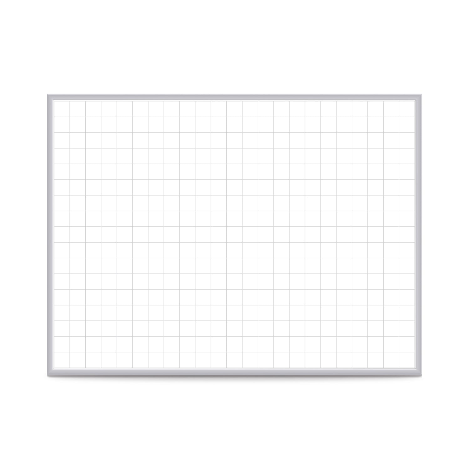 Ghent 2"x2" Grid Whiteboard with Aluminum Frame, Magnetic, 4'H x 6'W (GHE - GRPM322G - 46) - SchoolOutlet
