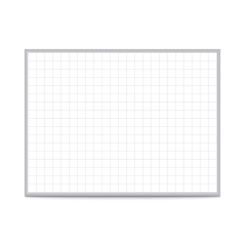 Ghent 2"x2" Grid Whiteboard with Aluminum Frame, Magnetic, 4'H x 6'W (GHE - GRPM322G - 46) - SchoolOutlet