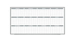 Ghent Calendar Whiteboard with Aluminum Frame, 1 Year Calendar, Magnetic, 4'H x 8'W (GHE - GRPM331Y - 48) - SchoolOutlet