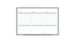 Ghent Calendar Whiteboard with Aluminum Frame, 3 Month Calendar, Magnetic, 4'H x 6'W (GHE - GRPM333M - 46) - SchoolOutlet
