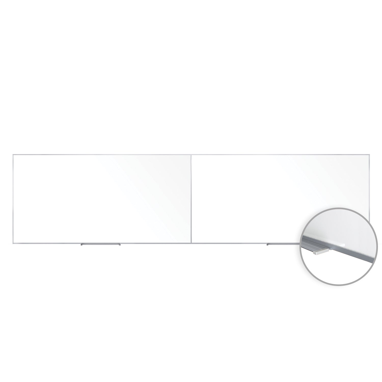 Ghent M1 Porcelain Magnetic Whiteboard, Aluminum Frame, 4'H x 16'W - 2 pieces (GHE - M1 - 416 - 4) - SchoolOutlet
